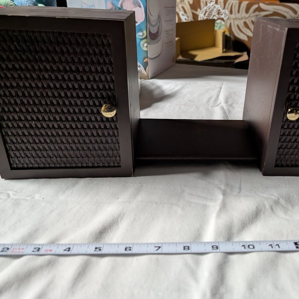 Bookends Adjustable with Storage Cubbie